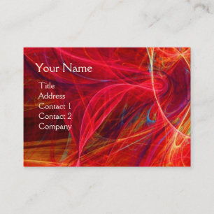 Carte De Visite CRAZY PHOTON monogramme Vibrant noir rose rouge