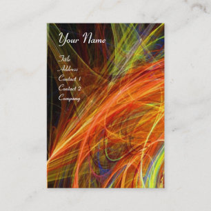 Carte De Visite CRAZY PHOTON rouge vif rose noir