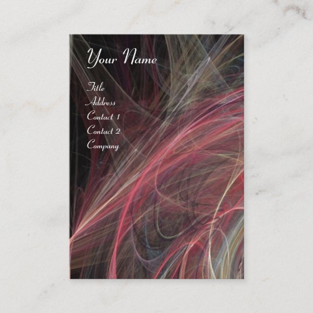 Carte De Visite CRAZY PHOTON violet vif noir blanc (Devant)