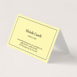 Carte De Visite Cream Premium Linen Professional Unique Classic