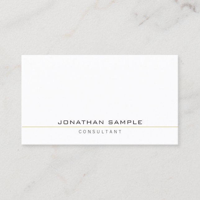 Carte De Visite Create Your Own Elegant Modern Simple Template (Devant)