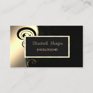 Carte De Visite Créateur de Bijoux Élégant Moderne Tourbillon, Cad