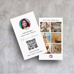 Carte De Visite Créateur de contenu Instagram Influenceur sur les 