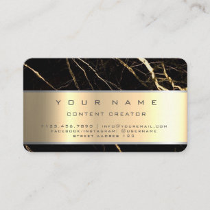 Carte De Visite Créateur de contenu Marble Social Media Manager