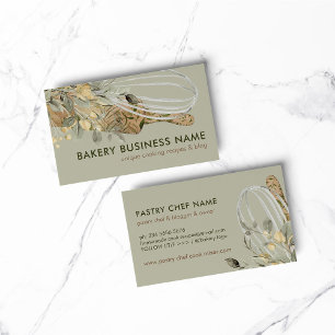 Carte De Visite Créateur de gâteaux de catering de chef élégant bo