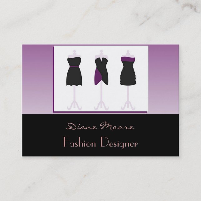 Carte De Visite Créateur de mode Mannequins (Devant)