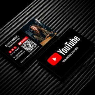 CARTE DE VISITE CRÉATEUR YOUTUBE PODCASTEUR S'ABONNER QRCODE PHOTO