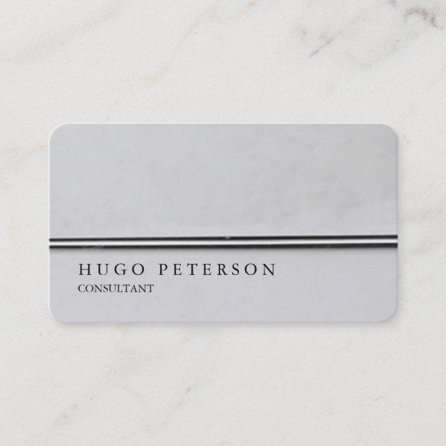 Carte De Visite Créatif élégant Silver Grey Professionnel (Devant)