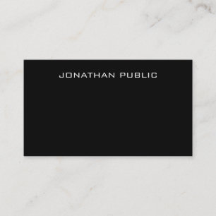 Carte De Visite Créatif Moderne Minimaliste Élégant Haut Noir Élég