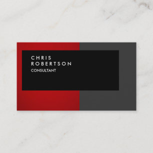 Carte de visite créatif noir gris rouge