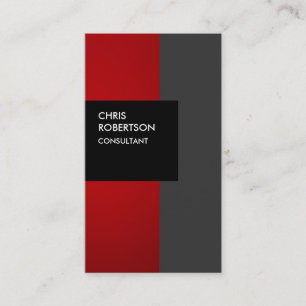 Carte de visite créatif noir gris rouge