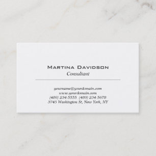 Carte De Visite Créatif simple classique blanc noir