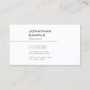 Carte De Visite Créatif Simple Design Graphique Professionnel Uni