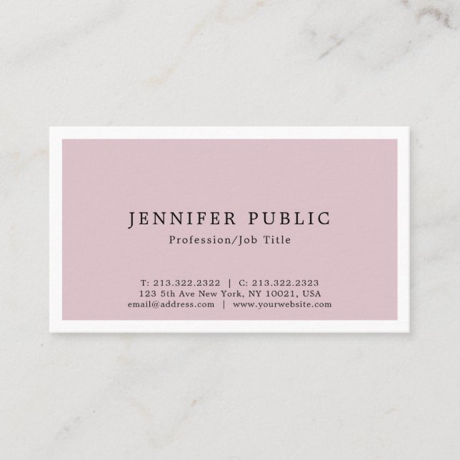 Carte De Visite Créatif tendance Moderne Élégant Design simple (Devant)