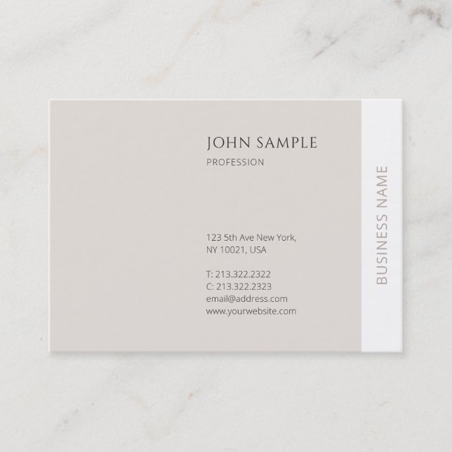 Carte De Visite Créatif tendance Moderne Simple Professionnel Élég (Devant)