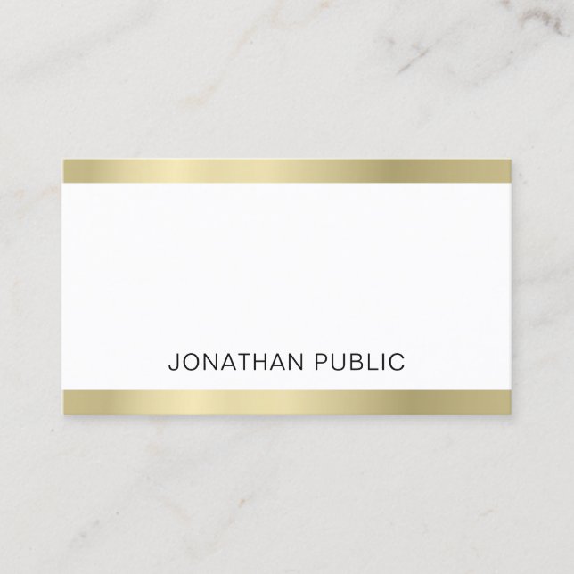 Carte De Visite Créatif tendance Moderne Simple Simple Or simple L (Devant)