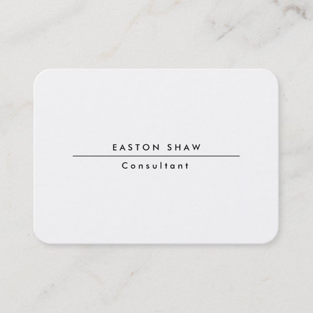 Carte De Visite Création professionnelle de Chubby Blanc élégant (Devant)