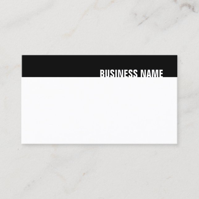Carte De Visite Creative Black Blanc Moderne Simple Modèle tendanc (Devant)