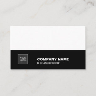 Carte De Visite Creative Black White Sleek Professional Company
