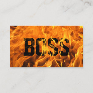 Carte De Visite Creative Burning Fire Bold Typographie Boss