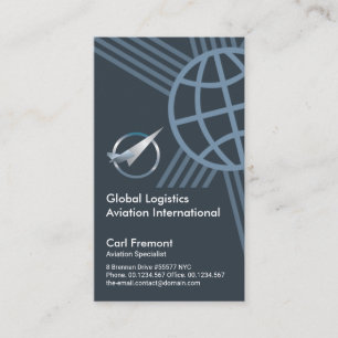 Carte De Visite Creative Global Border Frame Flight Aviation