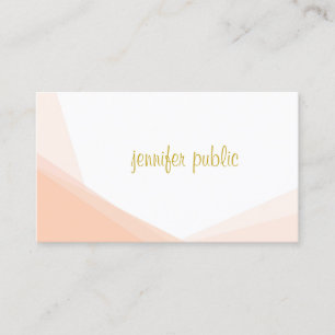 Carte De Visite Creative Gold Hand Script Nom Professionnel Modern