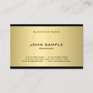 Carte De Visite Creative Gold Look Professional Modèle moderne