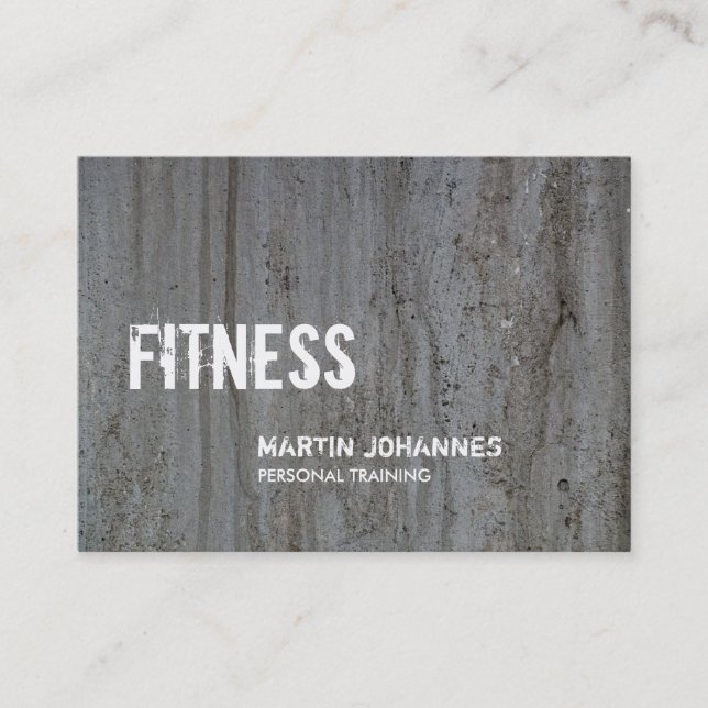 Carte De Visite Créative Grey Wall Personal Trainer (Devant)