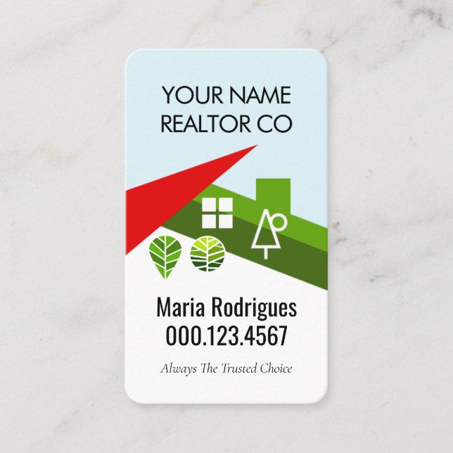 Carte De Visite Creative Home Landscape Realtor (Devant)