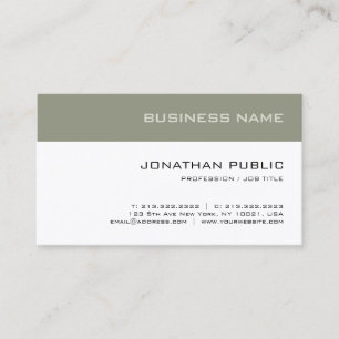 Carte De Visite Creative minimaliste moderne Plain tendance luxe c
