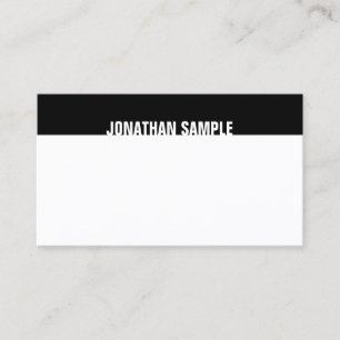 Carte De Visite Creative Modern Elegant noir blanc Modèle B&W