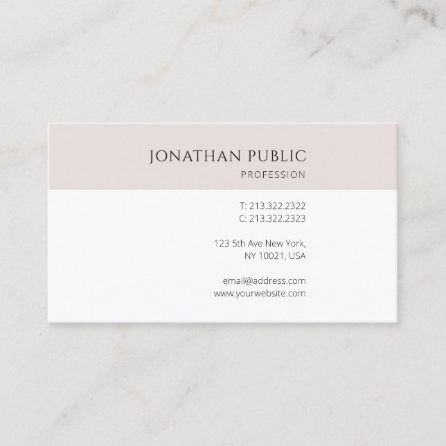 Carte De Visite Créative Moderne Design simple Modèle tendance (Devant)