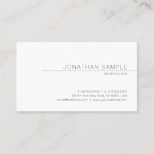Carte De Visite Créative Moderne Design simple Plaine tendance