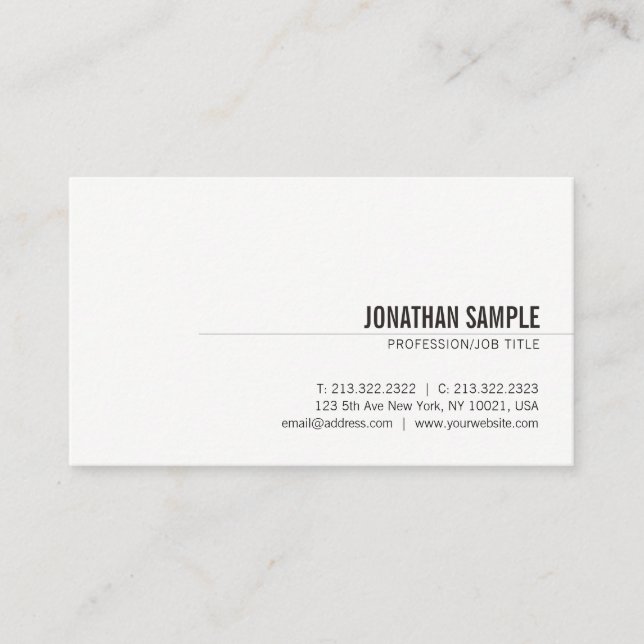 Carte De Visite Créative Moderne Simple Professionnel Cute Chic (Devant)