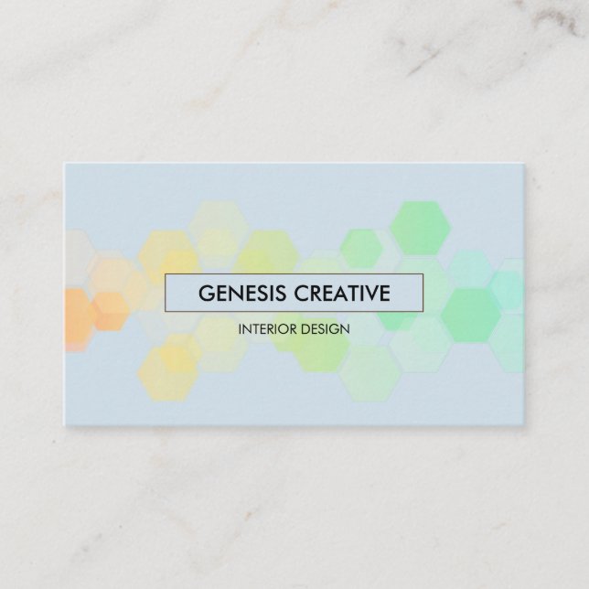 Carte De Visite Creative Professional Honeypeb dégradé bleu (Devant)