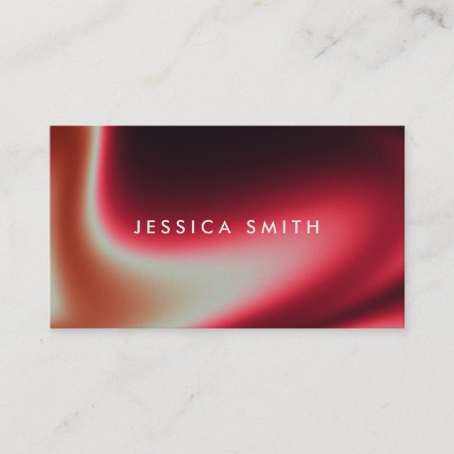 Carte De Visite Creative Red Ombre unique (Devant)
