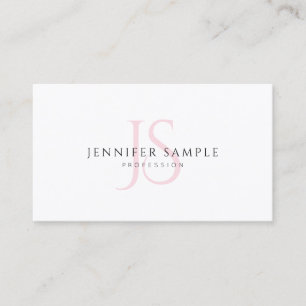Carte De Visite Créative Simple Modèle Rose Monogramme Moderne Chi