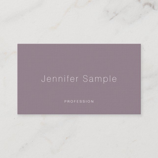 Carte De Visite Créative Simple Moderne Plaine Luxe Professionnel (Devant)