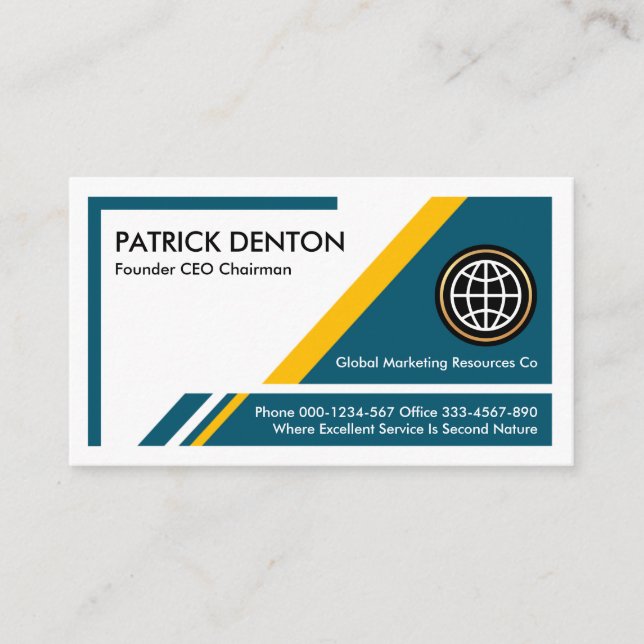 Carte De Visite Créative Trapezoid Layers PDG Fondateur (Devant)