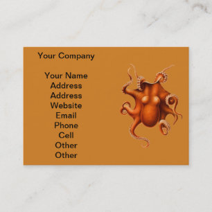 Carte De Visite Créature du monstre de la mer d'Octopus Cephalapod