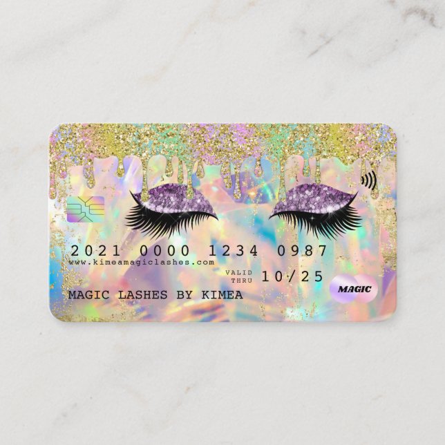 Carte De Visite Crédit Holographique des extensions de Parties sci (Devant)