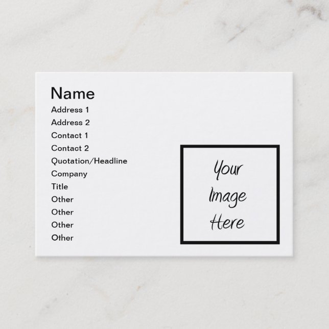 Carte De Visite Créez vos propres - blanc de personnaliser (Devant)