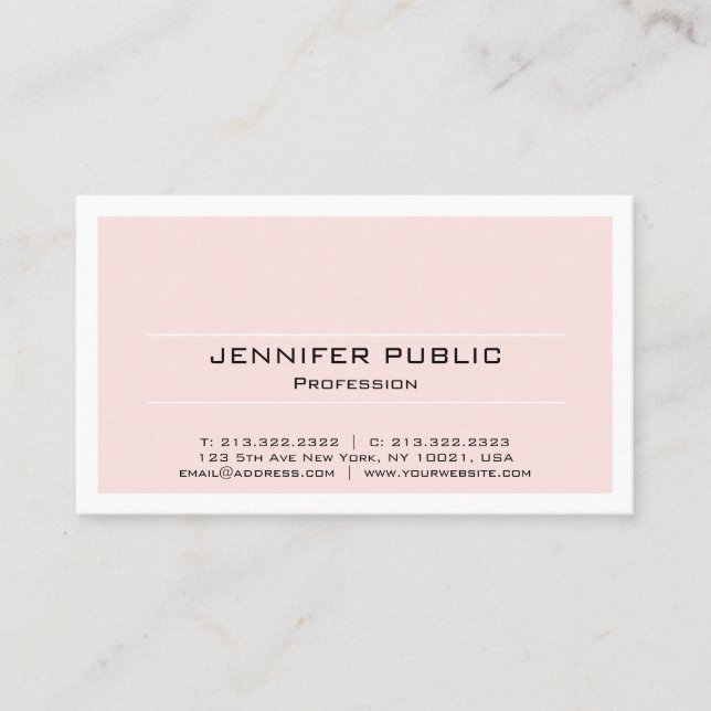Carte De Visite Créez vos propres rougissent chic professionnel (Devant)