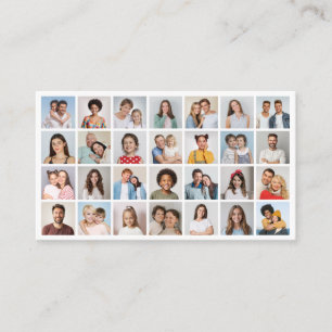 Carte De Visite Créez votre propre 28 Photo Collage Pack de 100