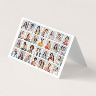 Carte De Visite Créez votre propre 28 Photo Collage Pack de 25