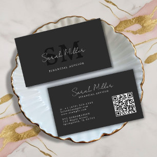 Carte De Visite Créez votre propre code QR noir