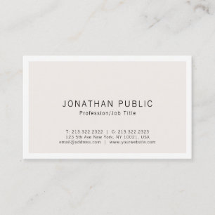 Carte De Visite Créez votre propre design minimaliste élégant et m