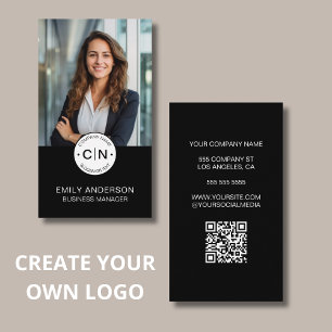 Carte De Visite Créez Votre Propre Logo Noir Professionnel