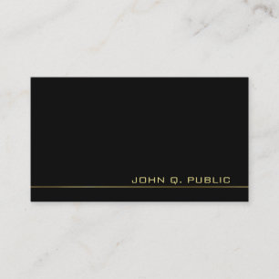 Carte De Visite Créez votre propre luxe noir chic d'or blanc