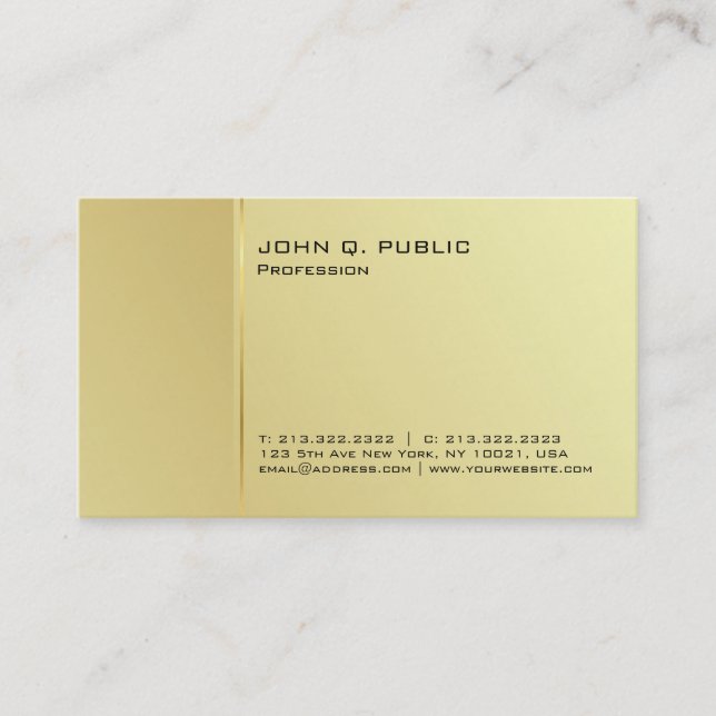 Carte De Visite Créez votre propre matte UV de signature moderne (Devant)